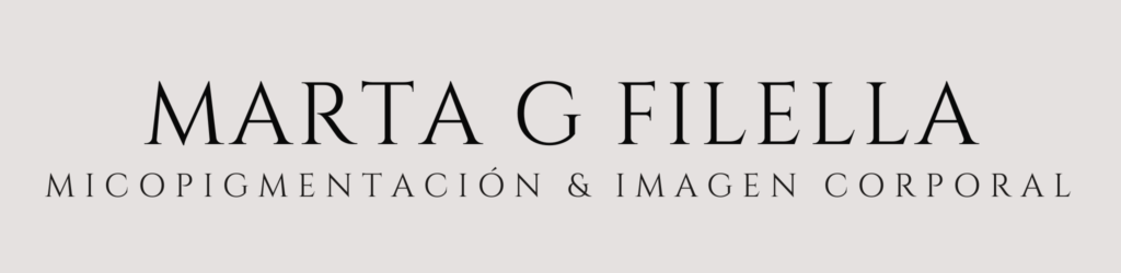 MARTA G FILELLA MICOPIGMENTACIÓN & IMAGEN CORPORAL LOGO largo